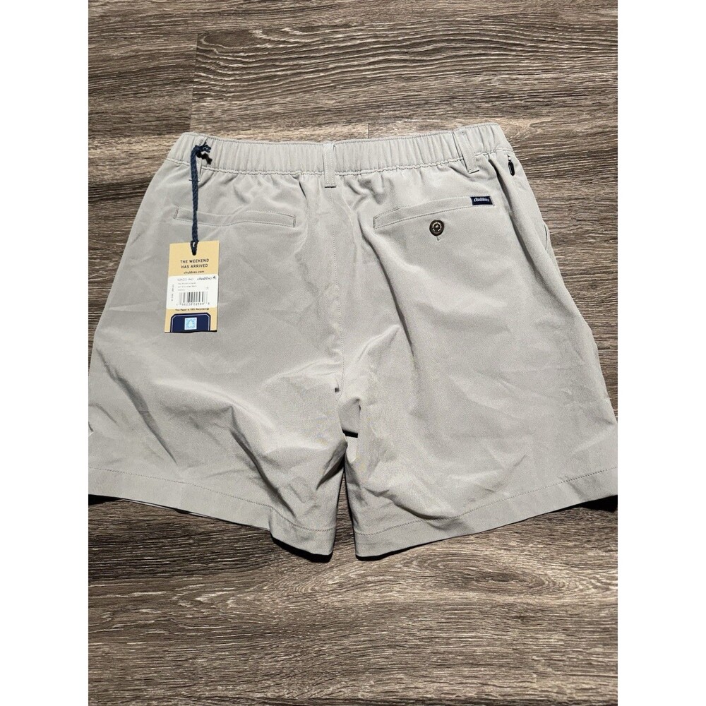 Chubbies The Musts Shorts Mens Medium Gray Regular Fit Elastic Waist Flat Front